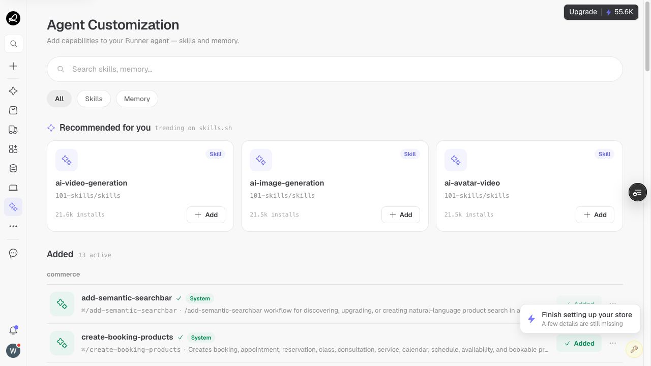 Agent Skills page
