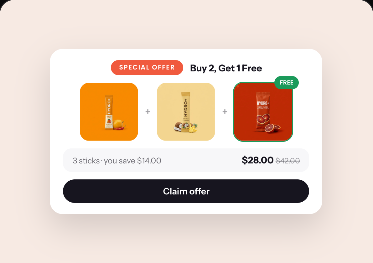 Shop-Vorschau für Sonderangebot — 2 kaufen, 1 gratis (Karte)