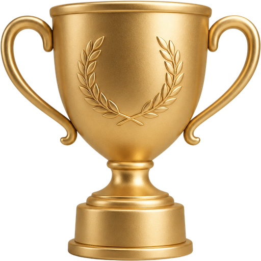 Troféu dourado pelo 4º lugar do Runner AI entre os produtos do dia no Product Hunt