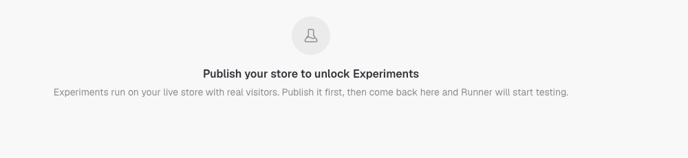 Experiments publication prerequisite