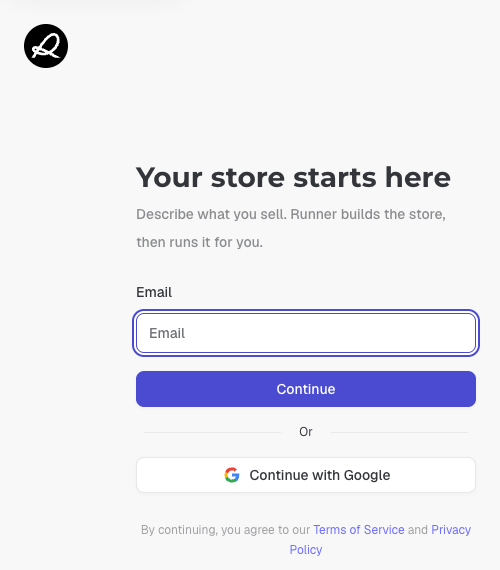 Connectez-vous avec un code e-mail ou Continuer avec Google