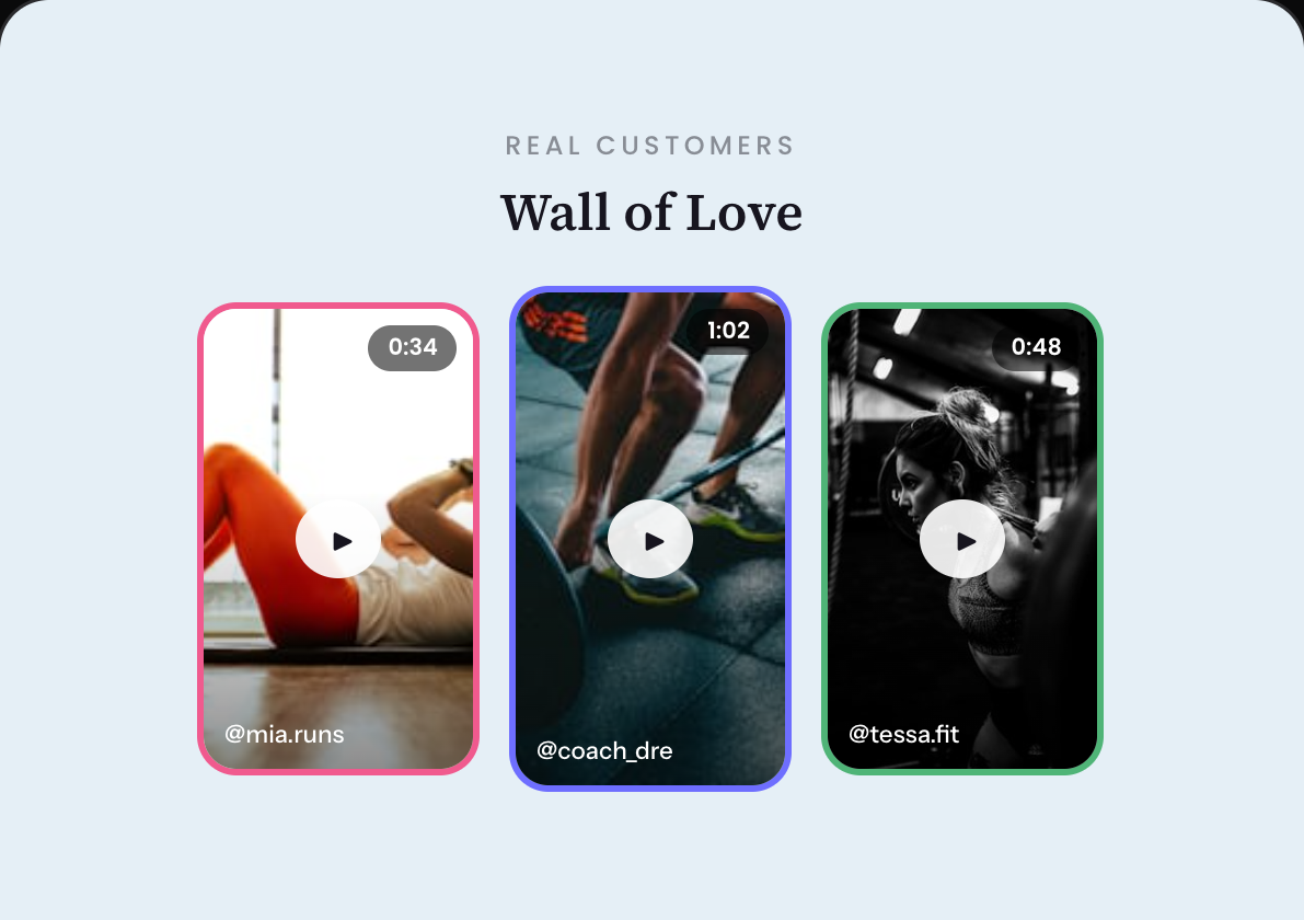 Shop-Vorschau für Wand der Begeisterung — Videobewertungen