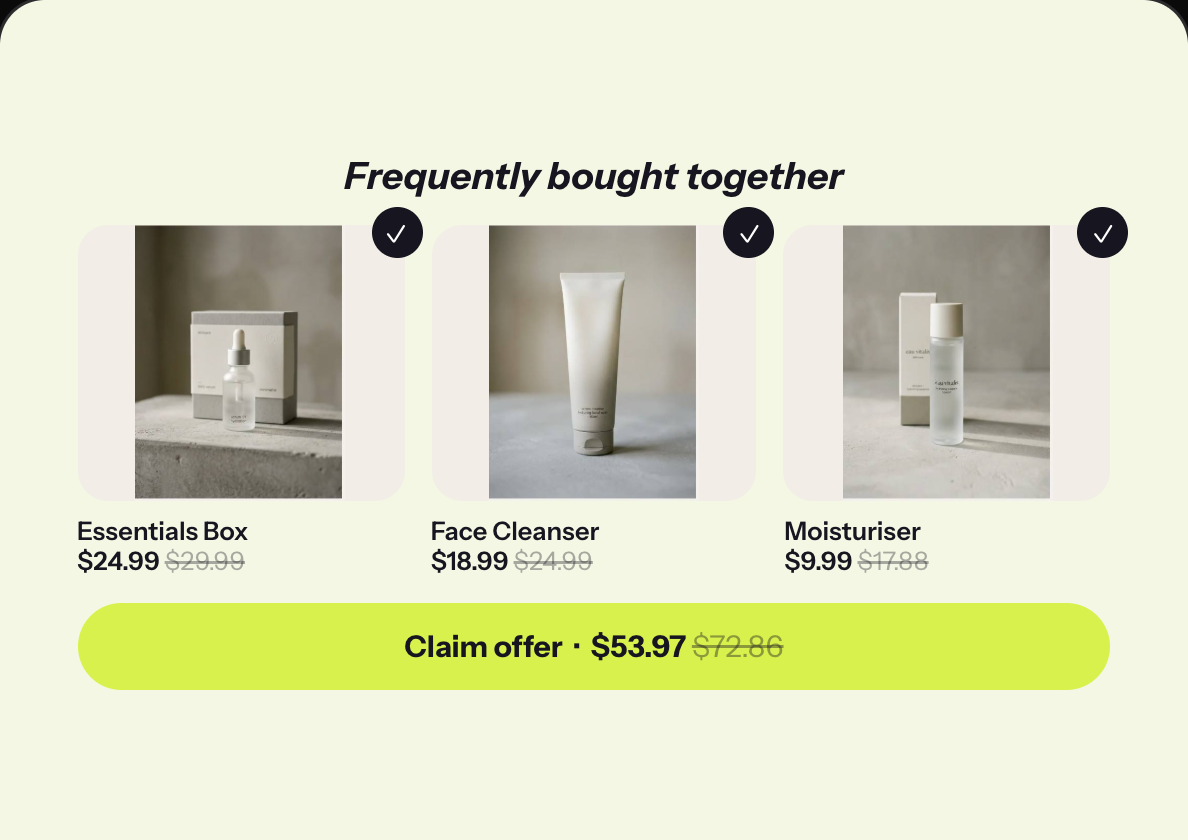 Shop-Vorschau für Häufig zusammen gekauft (Raster)